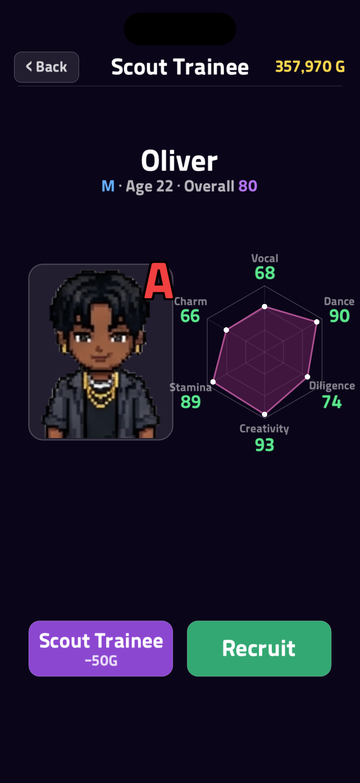 K-POP Star Maker – scouting a trainee